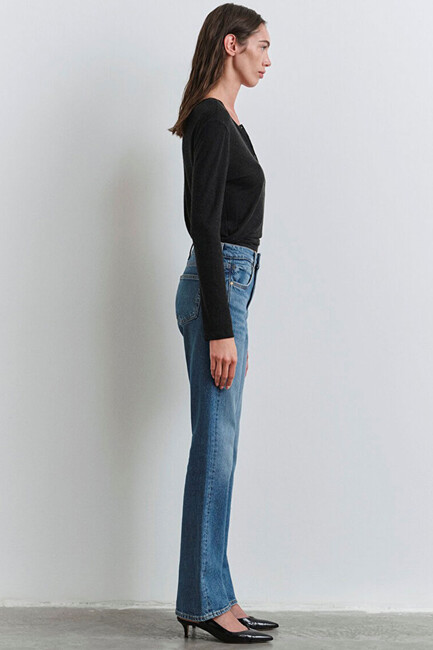 Kadın Alına Icon Jean Pantolon 1012577-90538 Mavi - Thumbnail