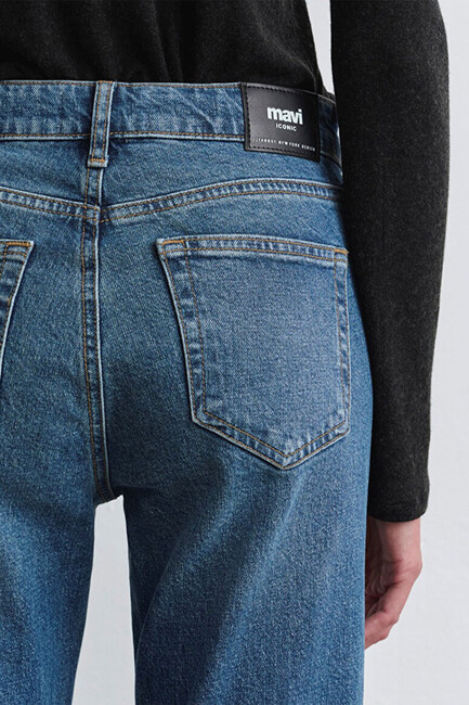 Kadın Alına Icon Jean Pantolon 1012577-90538 Mavi - Thumbnail