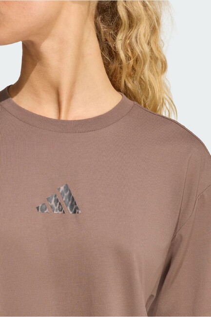 Kadın Anml G Tişört KB9420 Kahve - Thumbnail