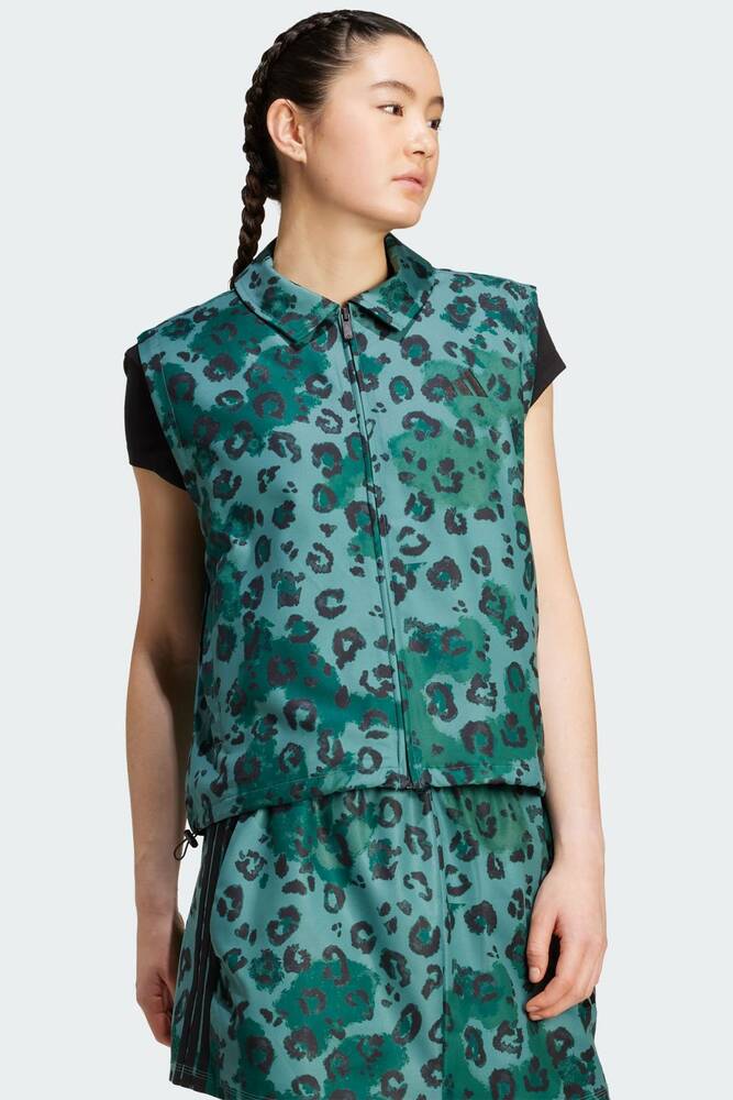 Kadın Aop Yelek JV6958 Yeşil 