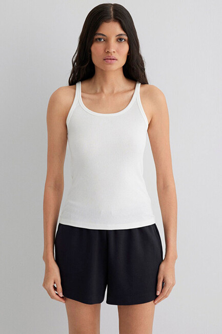 Kadın Askılı Basic Atlet 1613079-70057 Beyaz - Thumbnail