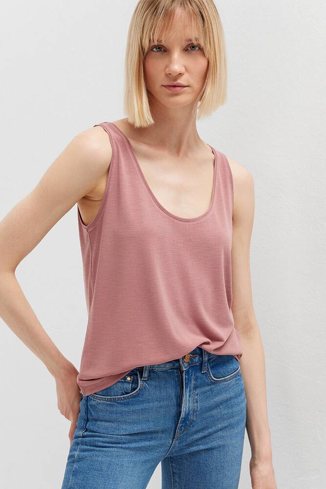 Kadın Askılı Modelli Penye 1613216-71098 Pembe 