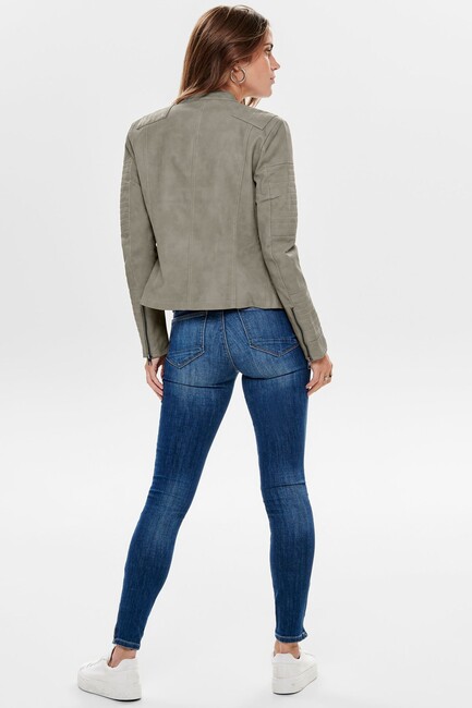 Kadın Ava Suni Deri Ceket 15102997 Yeşil (2)