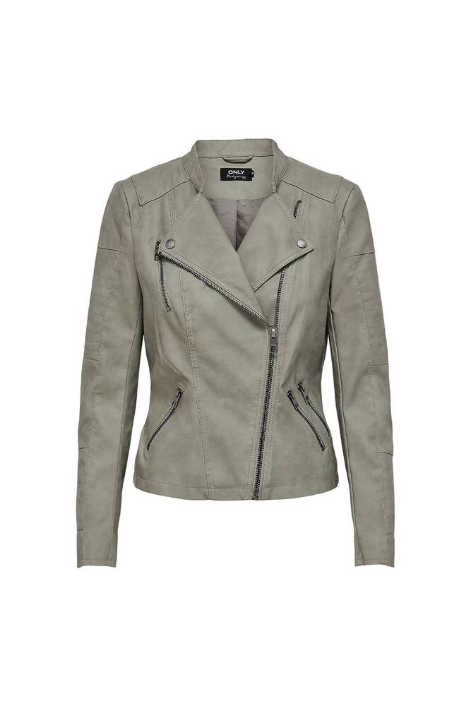 Kadın Ava Suni Deri Ceket 15102997 Yeşil 