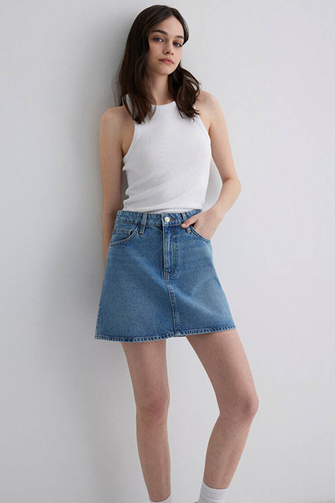 Kadın Bailey Jean Etek 1310204-87098 Mavi 