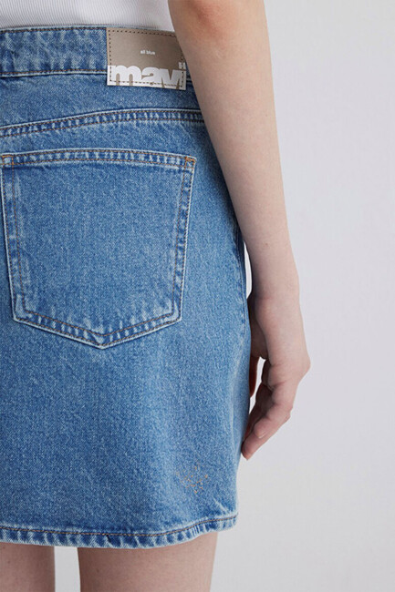 Kadın Bailey Jean Etek 1310204-87098 Mavi - Thumbnail