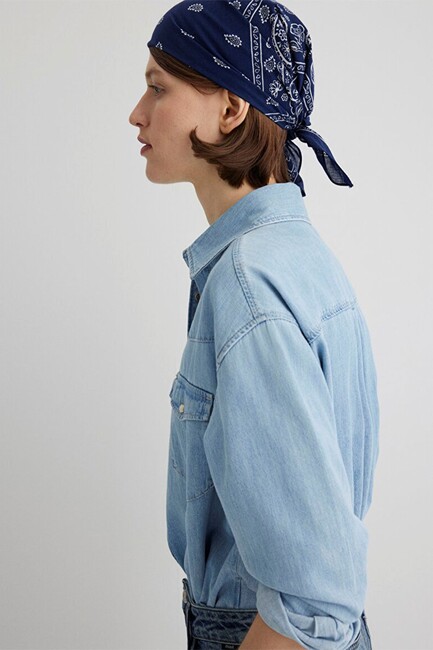 Kadın Bandana 1911810-70491 Mavi (1)