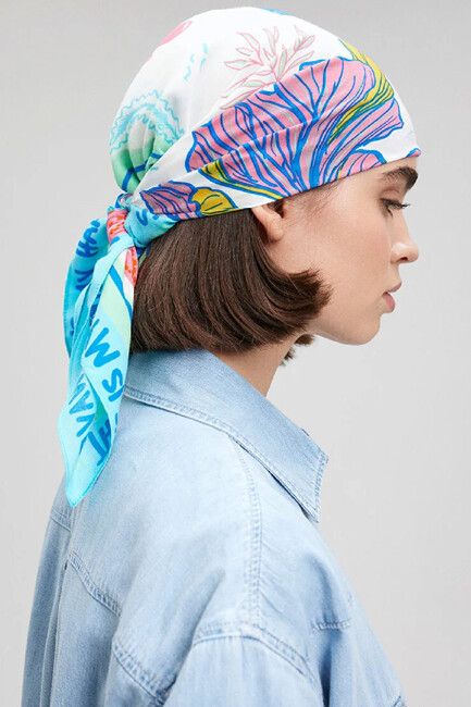 Kadın Bandana 1912243-34523 Ekru (1)