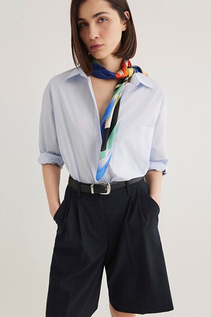 Kadın Bandana 1912963-70865 Mavi (1)