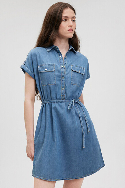 Kadın Barbara Jean Elbise 130548-26176 Mavi (2)