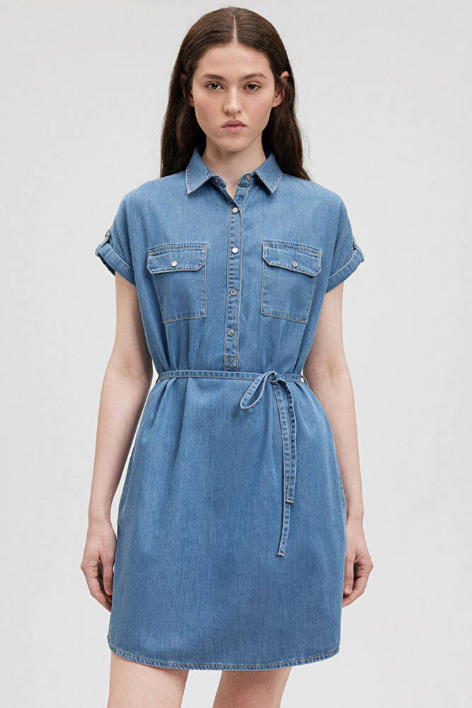 Kadın Barbara Jean Elbise 130548-26176 Mavi 