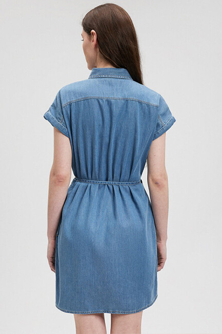 Kadın Barbara Jean Elbise 130548-26176 Mavi - Thumbnail