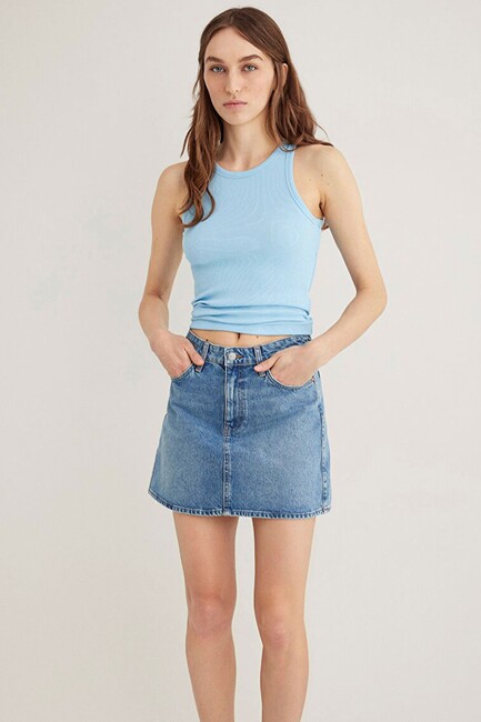 Kadın Basic Atlet 1612462-80637 Mavi (1)