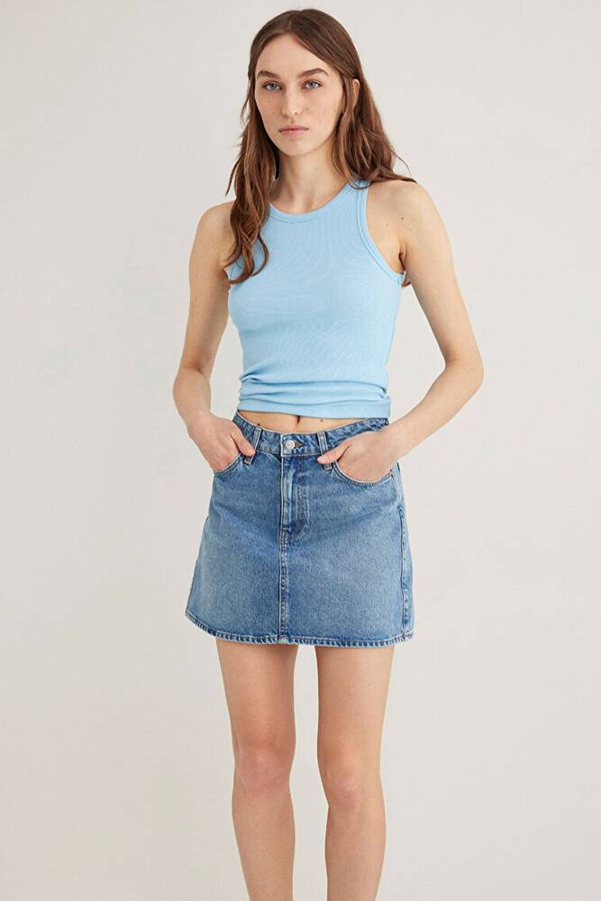 Kadın Basic Atlet 1612462-80637 Mavi 