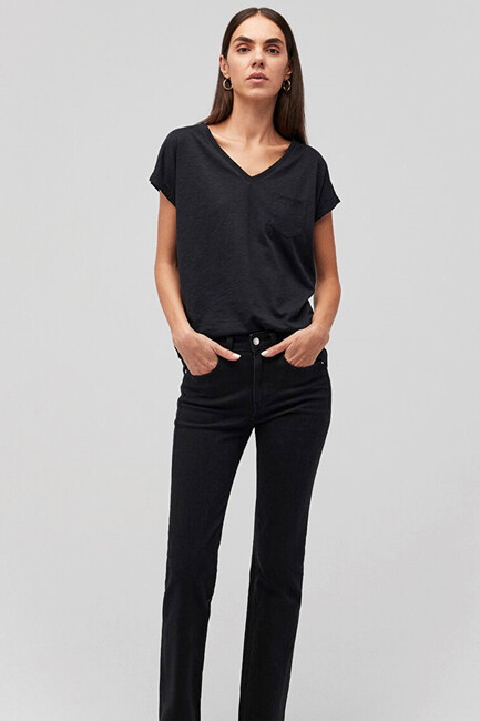 Kadın Basic Kısa Kol Tshırt 1600961-900 Siyah (1)