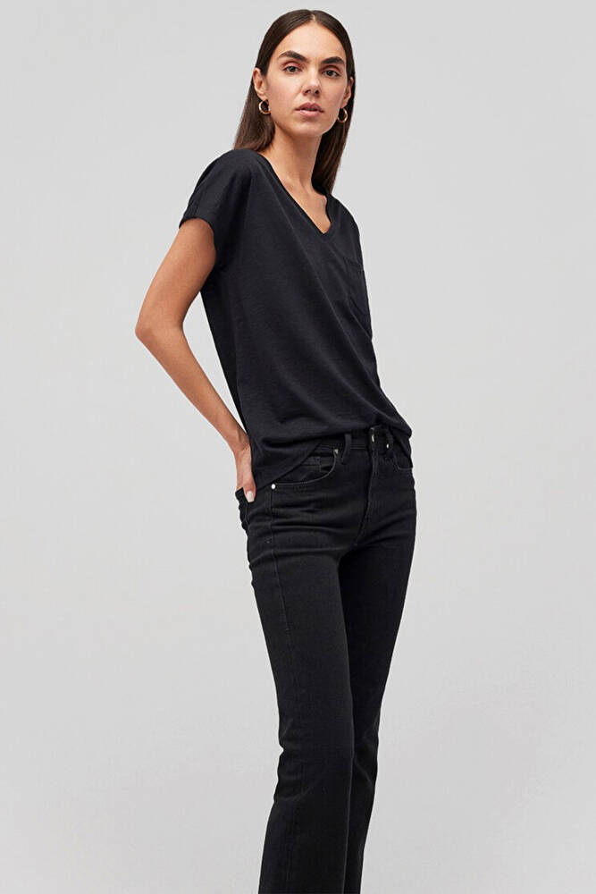 Kadın Basic Kısa Kol Tshırt 1600961-900 Siyah 