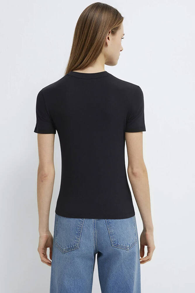 Kadın Basic Kısa Kol Tshırt 1600963-900 Siyah 