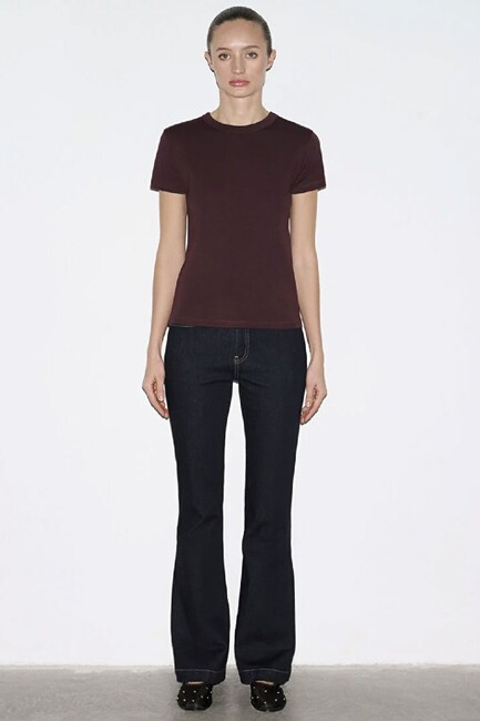 Kadın Basic Tişört 1614065-70223 Kahve (3)