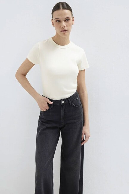 Kadın Basic Tişört 1614065-91481 Beyaz (2)