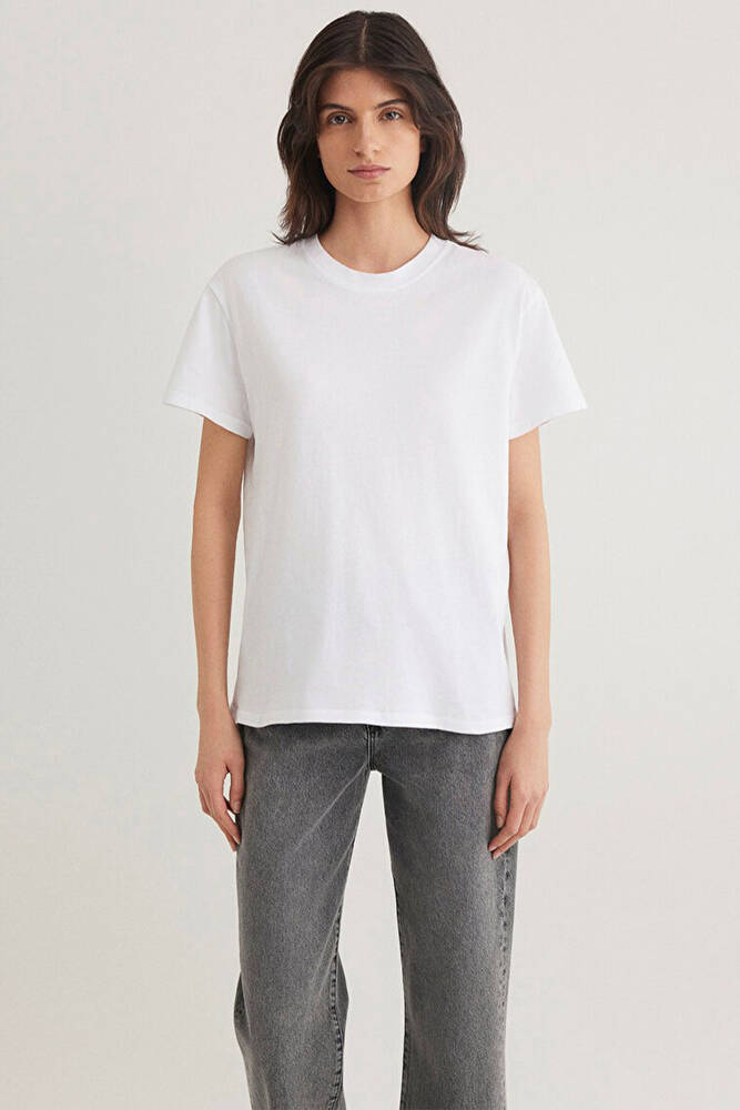 Kadın Kısa Kol Tshırt 1600955-620 Beyaz 