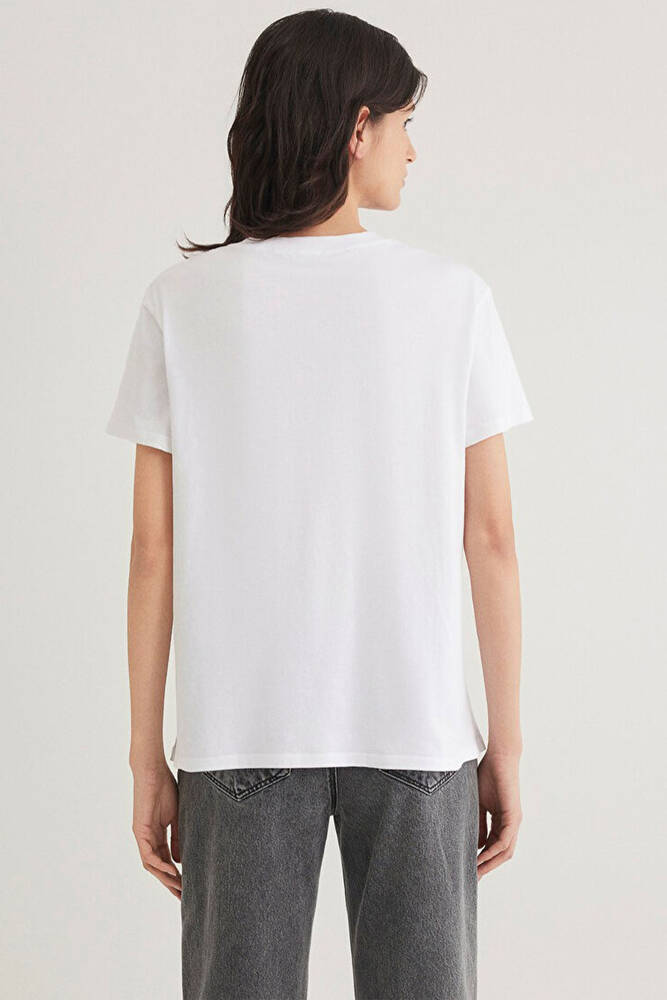 Kadın Kısa Kol Tshırt 1600955-620 Beyaz 