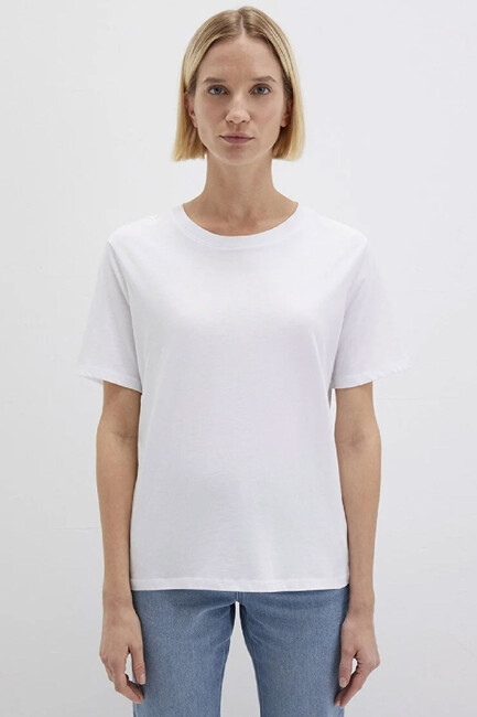 Kadın Kısa Kol Tshırt 1600955-620 Beyaz (3)