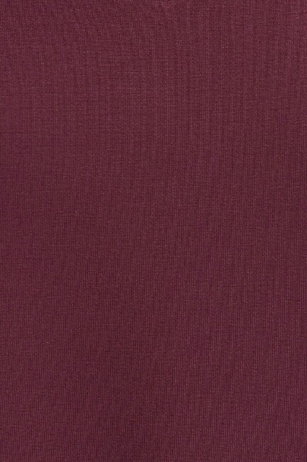 Kadın Basic V Yaka Penye 167714-70393 Bordo - Thumbnail