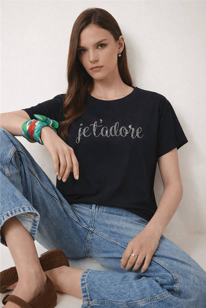 Kadın Baskılı Bluz 26Y0190K1 Siyah 