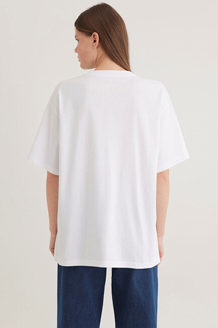 Kadın Baskılı Tişört 1600843-70000 Beyaz (3)
