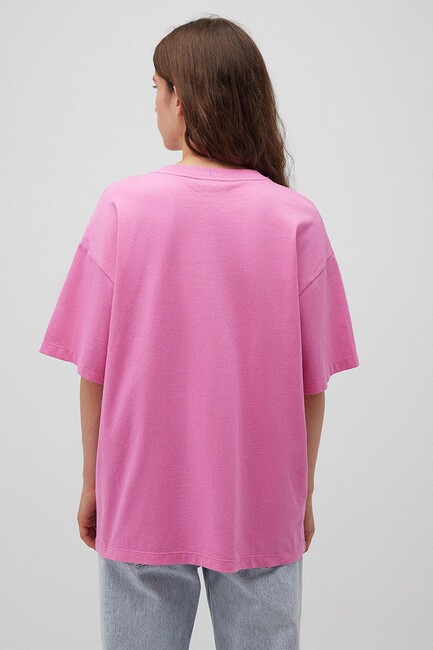 Kadın Baskılı Tişört 1600843-71033 Pembe - Thumbnail