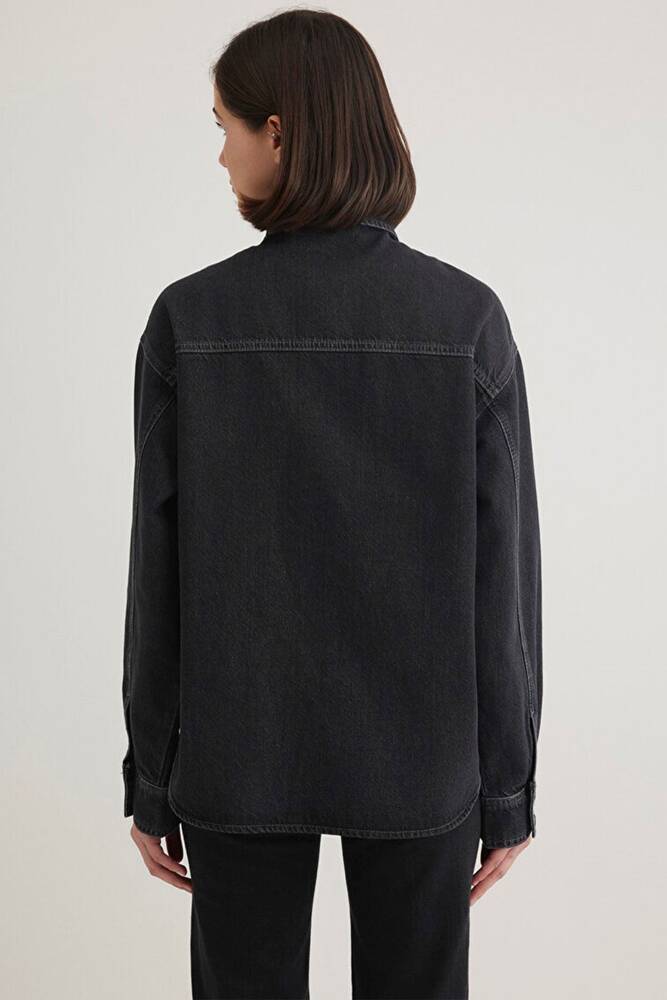 Kadın Bekka Denim Gömlek 1211000-89238 Gri 
