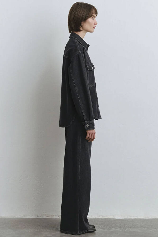 Kadın Bekka Denim Gömlek 1211000-89238 Gri 