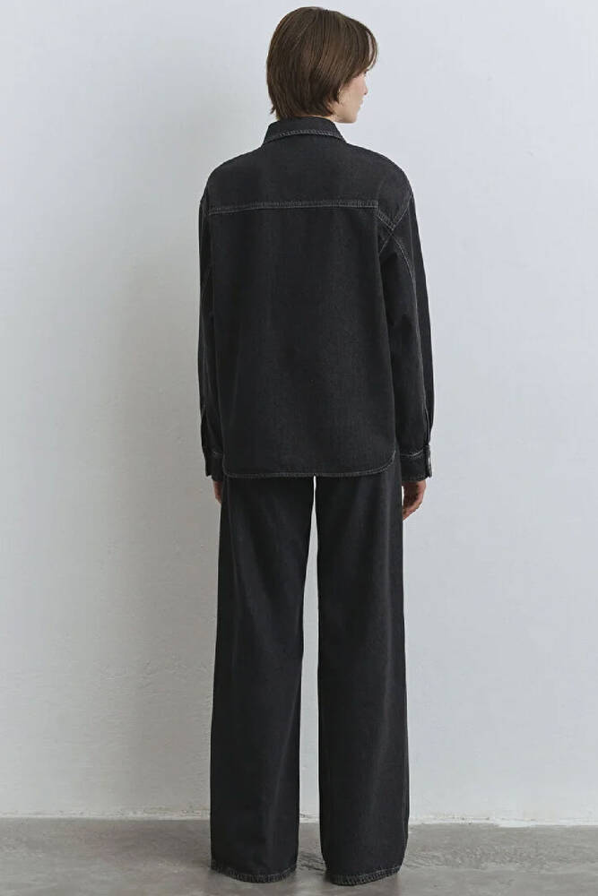 Kadın Bekka Denim Gömlek 1211000-89238 Gri 