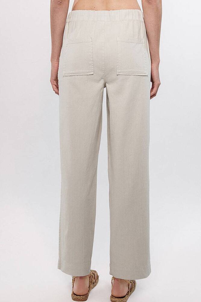 Kadın Beli Bağcıklı Pantolon 1010462-35043 Bej 