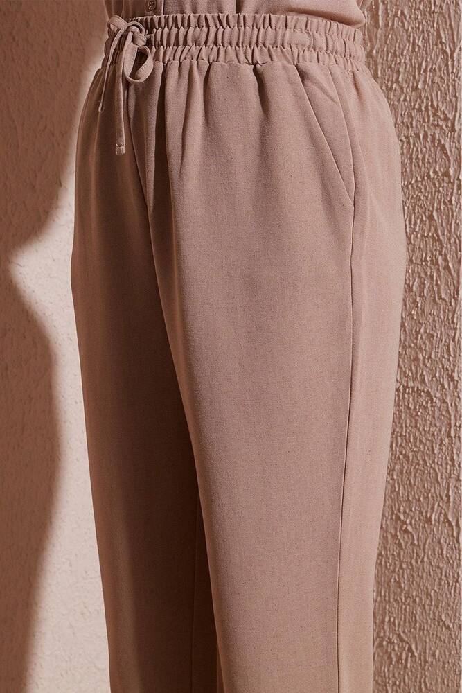 Kadın Beli Lastikli Pantolon 25Y0550K1 Bej 