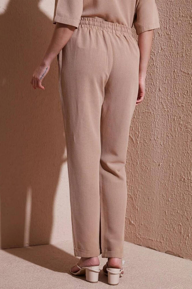 Kadın Beli Lastikli Pantolon 25Y0550K1 Bej 