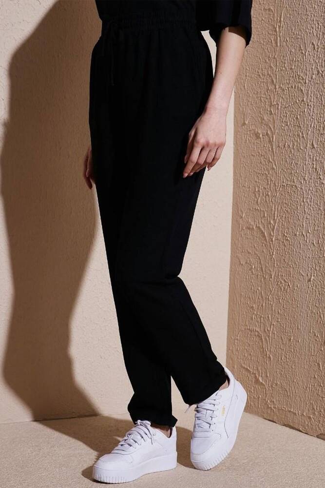 Kadın Beli Lastikli Pantolon 25Y0550K1 Siyah 