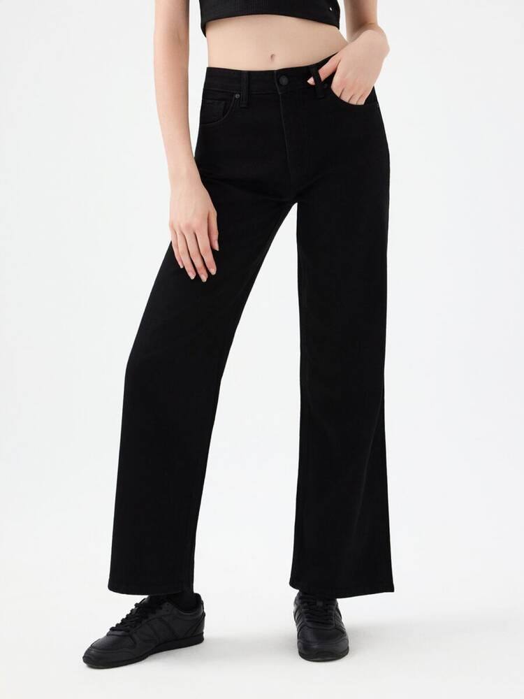Kadın Bella Kadın Jean Pantolon LF2038986 Siyah 