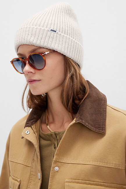 Kadın Bere 1910719-70007 Ekru (1)