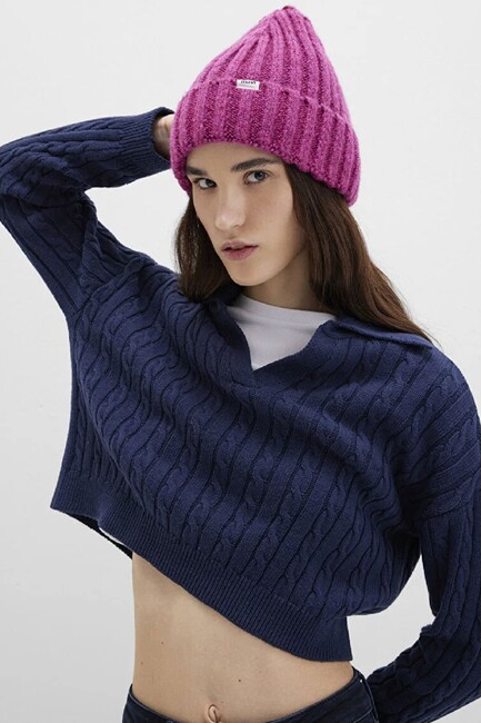 Kadın Bere 1911781-70566 Mor (1)