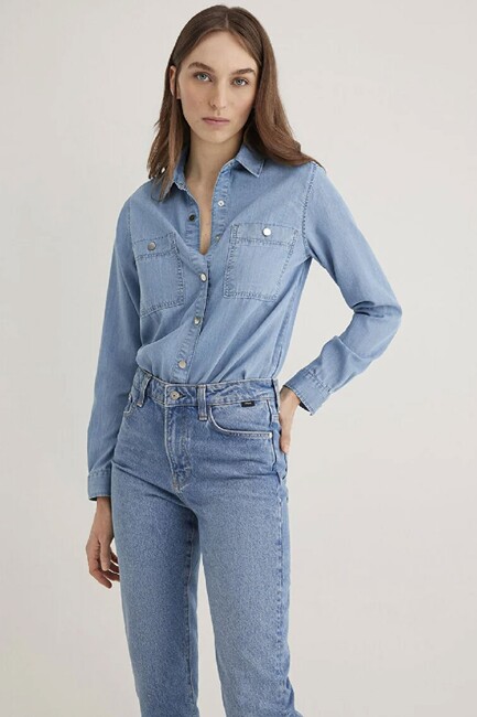 Kadın Betty Jean Gömlek 1210818-89159 Mavi (1)