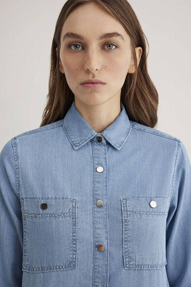 Kadın Betty Jean Gömlek 1210818-89159 Mavi 