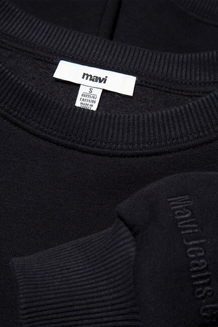 Kadın Bisiklet Yaka Basic Sweat 1610198-900 Siyah - Thumbnail