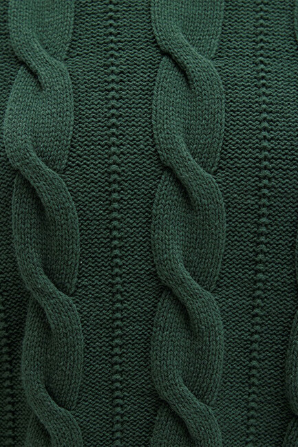 Kadın Bisiklet Yaka Kazak 1710477-71894 Yeşil - Thumbnail