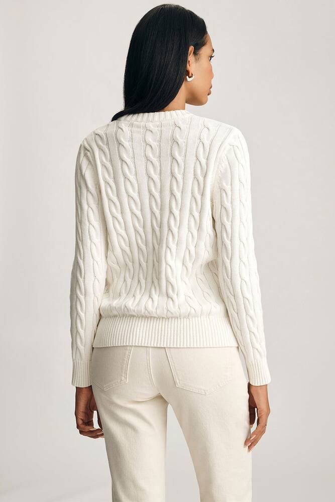 Kadın Bisiklet Yaka Kazak 1710721-70057 Beyaz 