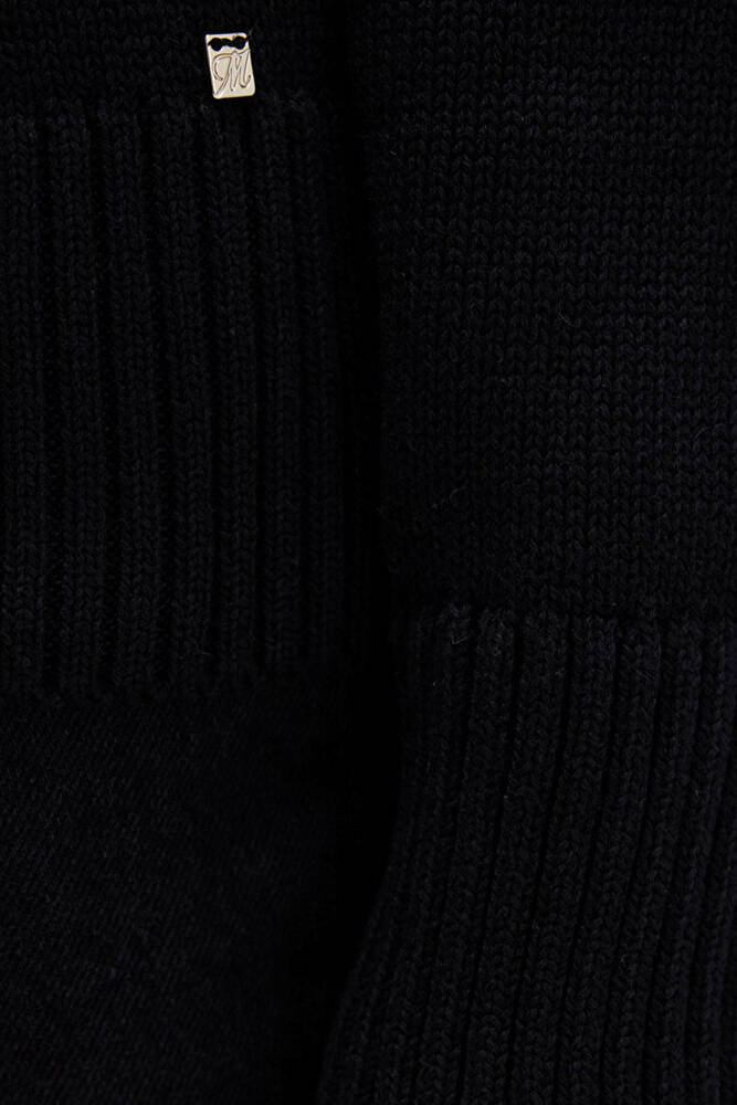 Kadın Bisiklet Yaka Kazak 1710726-900 Siyah 