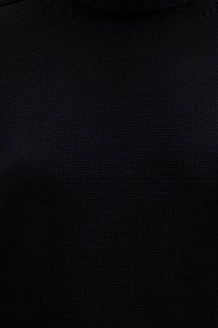 Kadın Bisiklet Yaka Kazak 1710726-900 Siyah - Thumbnail