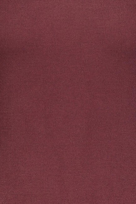 Kadın Bisiklet Yaka Kazak 25K0777K1 Bordo - Thumbnail