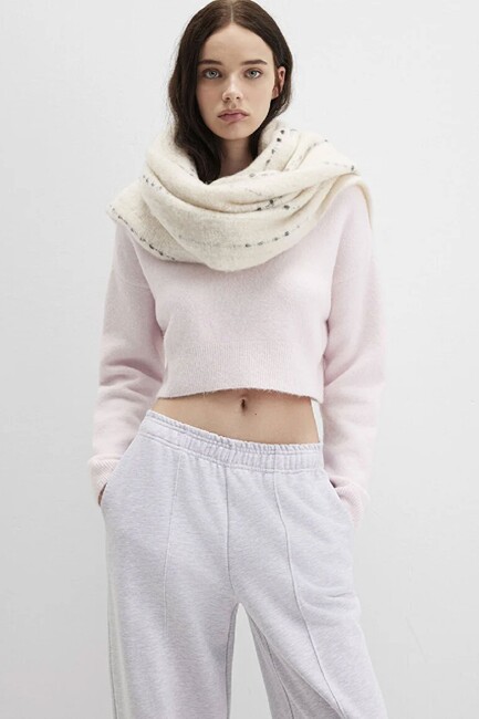 Kadın Bisiklet Yaka Kısa Kazak 1710496-89884 Pembe (2)