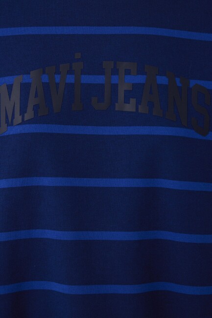Kadın Bisiklet Yaka Logo Sweat 1S20129-85471 Mavi - 7